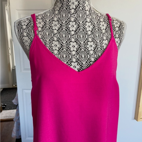 NWT Lulus Hot Pink Sweet Surprise Wrap High Low Dress. Medium. - Picture 6 of 10